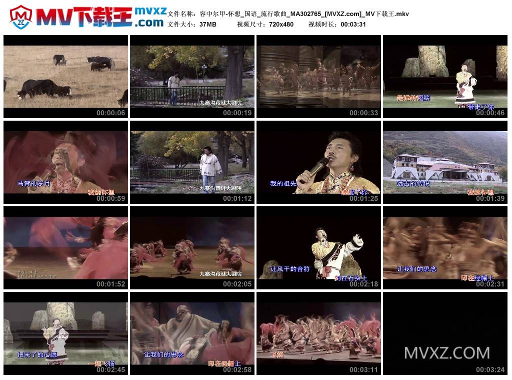 容中尔甲-怀想_国语_流行歌曲_MA302765